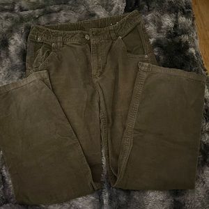 Olive green corduroy jeans